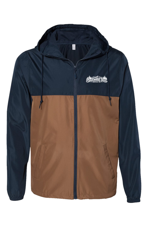 Backwoods Trail Navy Saddle Windbreaker